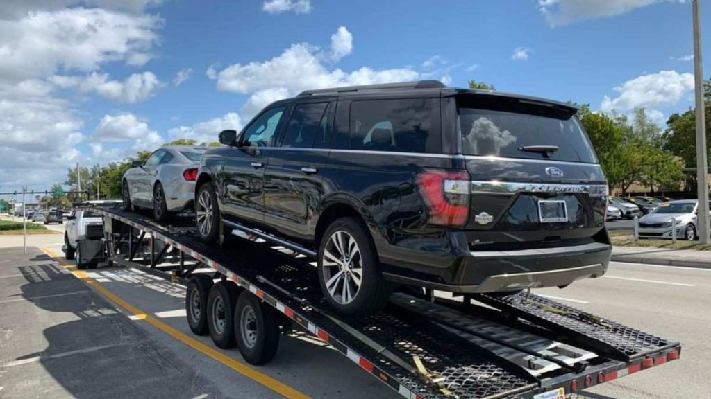 Open car transport trailer